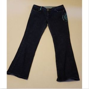 PEPE LONDON Womens Jeans Embroidered Bootcut